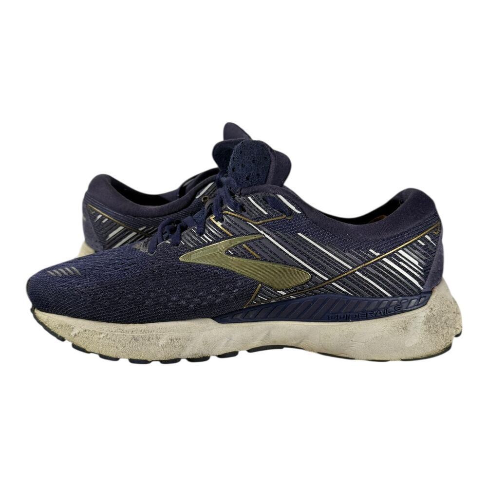 Brooks Adrenaline GTS 19 Men's Size 10.5 Running Sneakers Navy Gold - Picture 6 of 9
